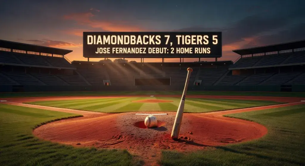 Diamondbacks' Jose Fernandez hits two home runs in MLB debut in 7-5 win over Tigers