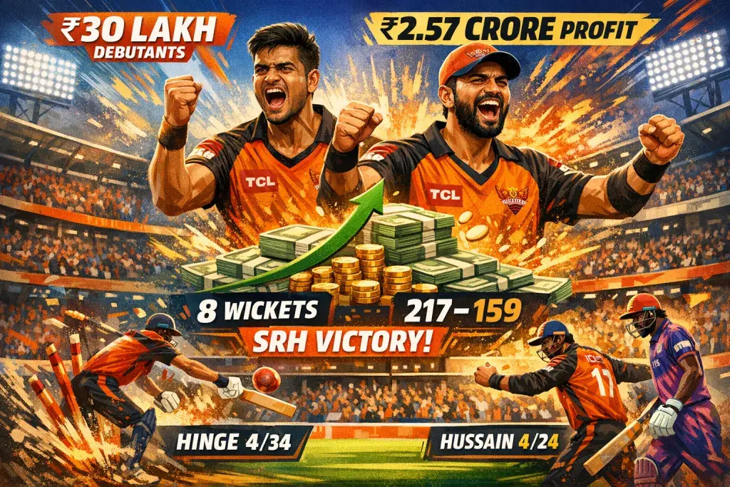 Two ₹30 Lakh Debutants Deliver ₹2.57 Crore Profit for Sunrisers Hyderabad