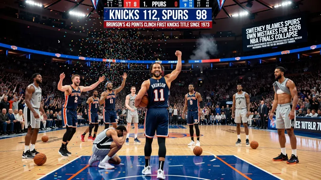 Sweeney Blames Spurs' Own Mistakes for 2026 NBA Finals Collapse