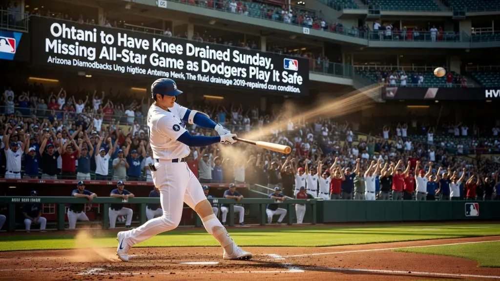 Ohtani to Have Knee Drained Sunday, Missing All-Star Game as Dodgers Play It Safe